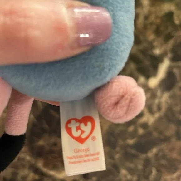5 for $25! TY beanie baby George from Peppa Pig - Picture 3 of 3